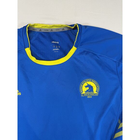 Adidas Boston Marathon 2013 Long Sleeve Running Shirt Blue Men’s Large - Picture 2 of 8